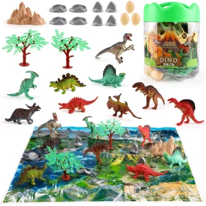 Bucket children's dinosaur set